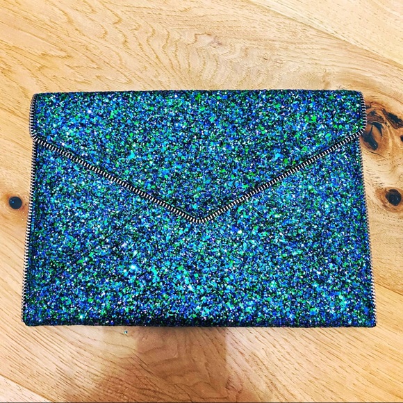Rebecca Minkoff Mermaid Glitter Leo Clutch NWT - Picture 12 of 16